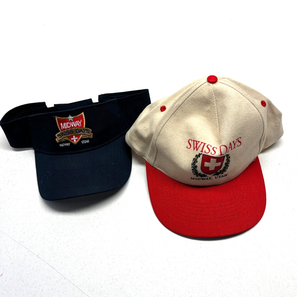 Utah Midway Swiss days Hat Cap & visor lot